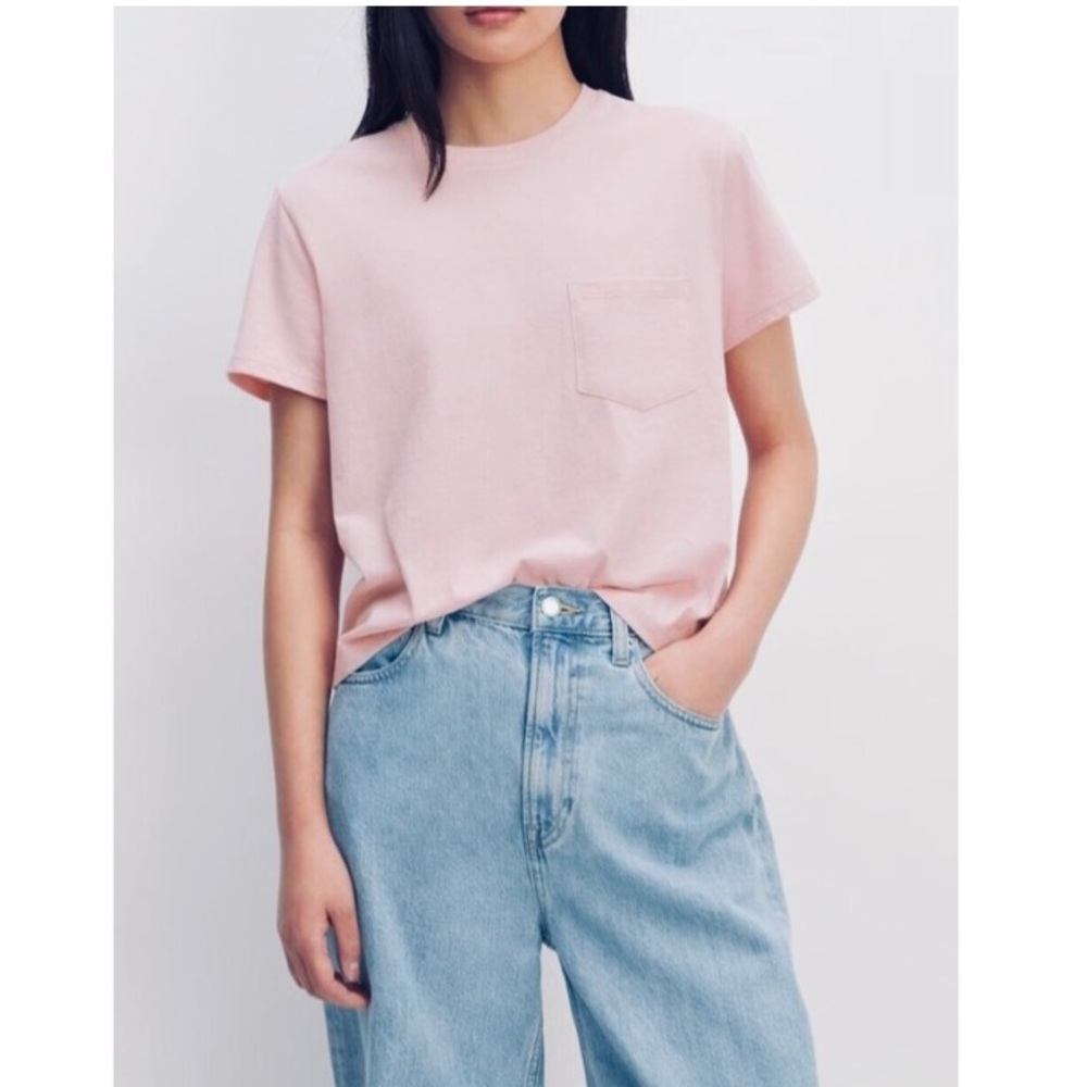 Everlane Pink Short Sleeve Pocket Tee
